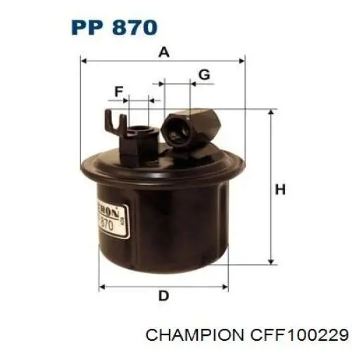 CFF100229 Champion фільтр паливний