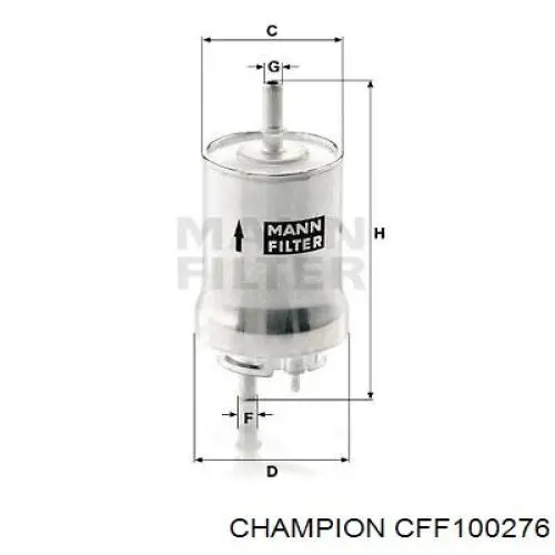 Паливний фільтр CFF100276 Champion