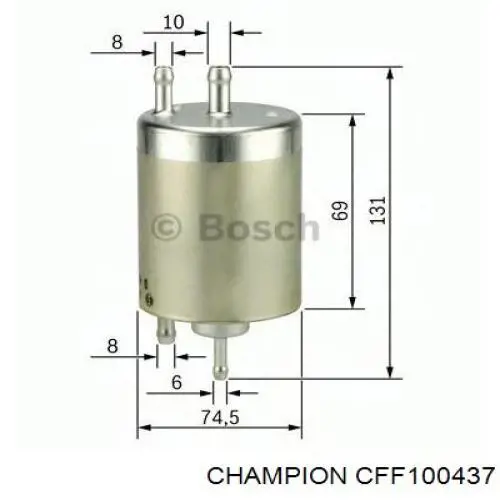 Фільтр паливний Champion CFF100437