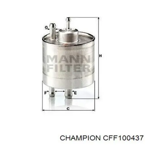 Фільтр тонкого очищення палива Champion CFF100437 ціна, від 25.64 USD
