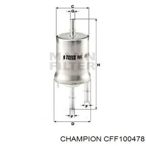 Купити CFF100478 Champion Фільтр-відстійник палива грубої очистки