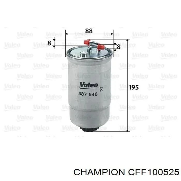 Фільтр паливний Champion CFF100525