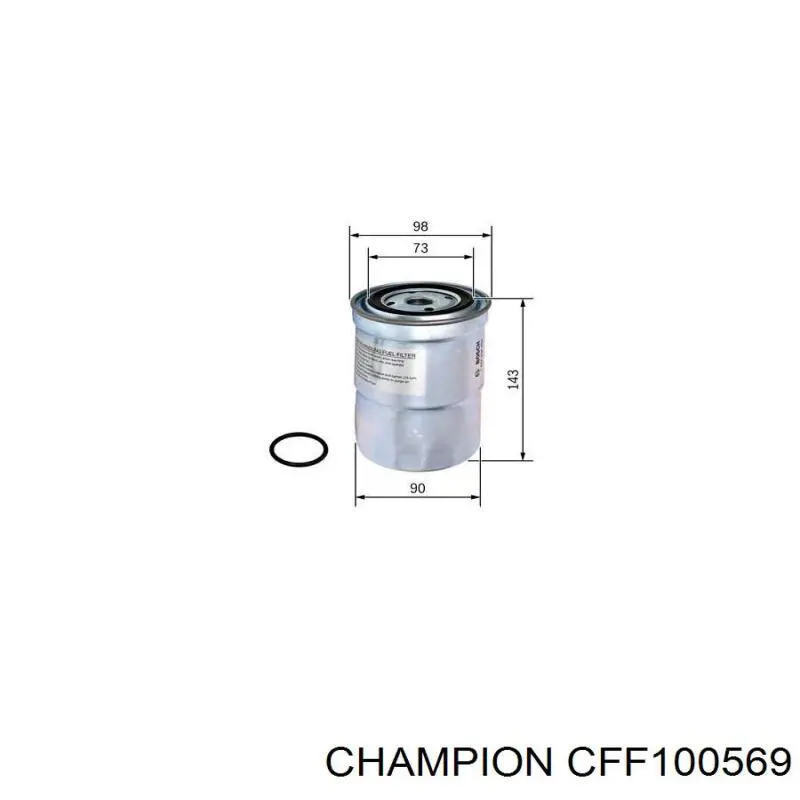 CFF100569 Champion фільтр паливний