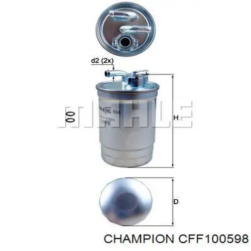 Фільтр паливний Champion CFF100598