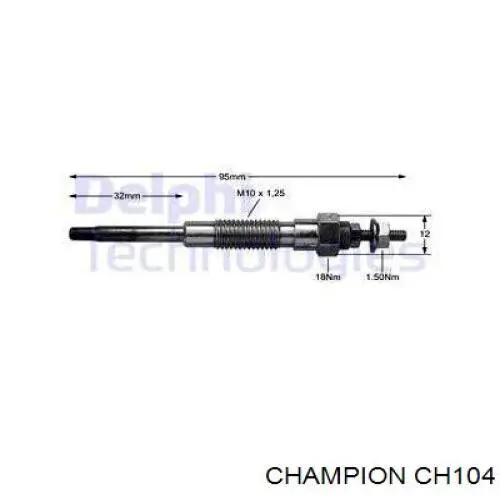 CH104 Champion Свічки розжарювання
