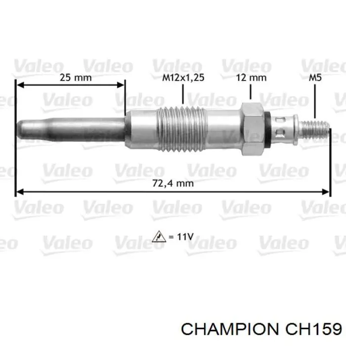 Свічка накалу CH159 Champion