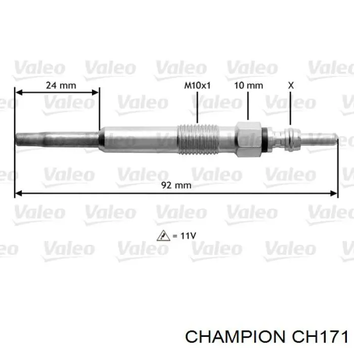 Свіча накалу Champion CH171 ціна, від 8.29 USD