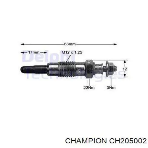 Купити 501049 Borg&beck Свічка накалу