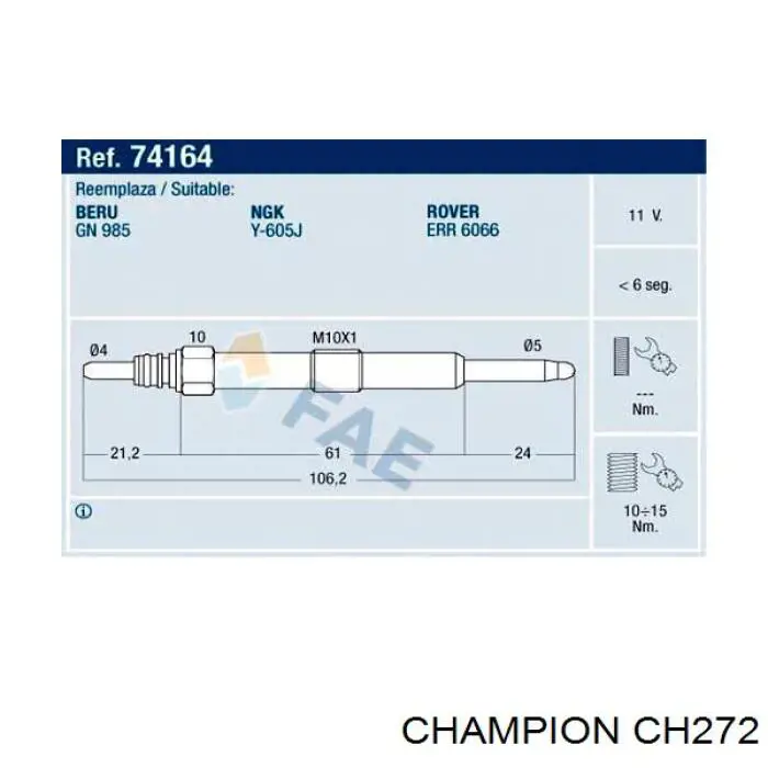 Свіча накалу Hidria H1120 ціна, від 13.08 USD