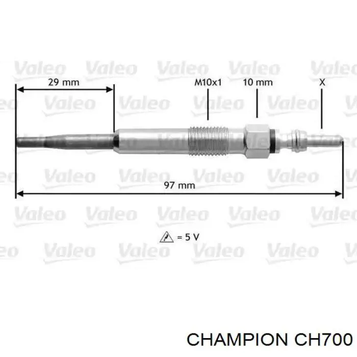 Свічка накалу CH700 Champion