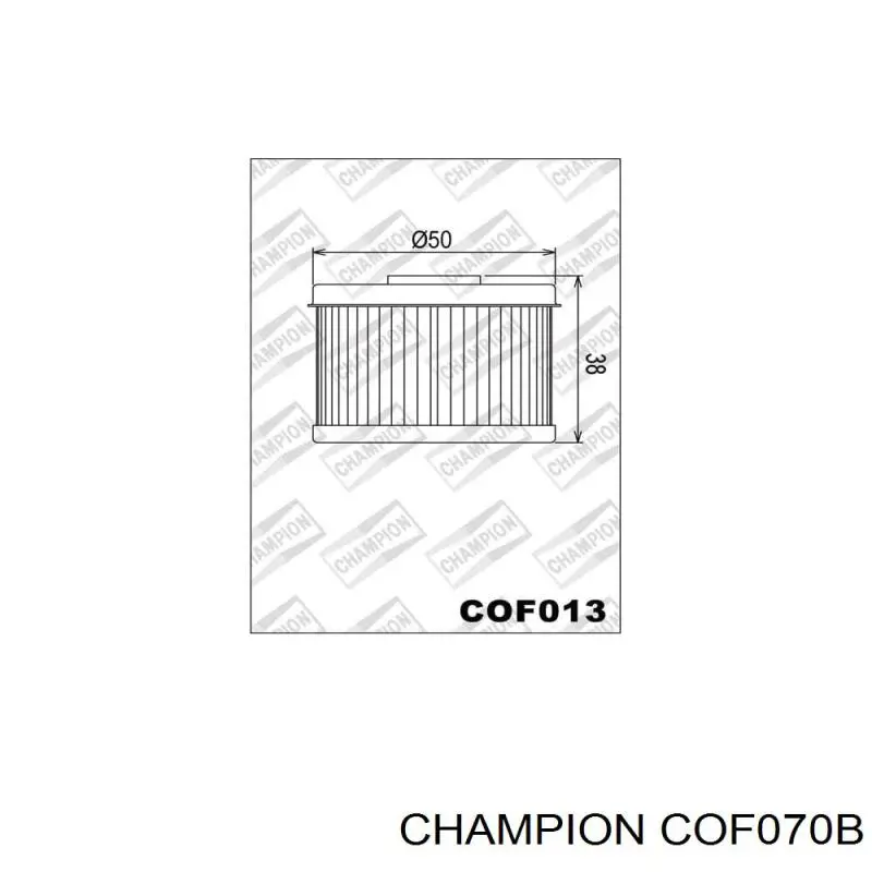 Фільтр масляний COF070B Champion