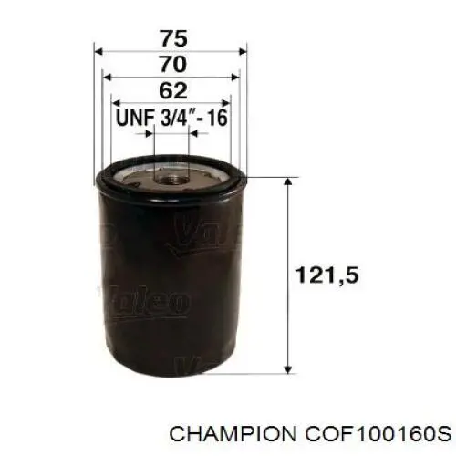 Купити COF100160S Champion Фільтр очищення масла відцентровий