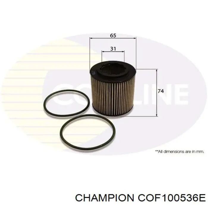 COF100536E Champion Фільтр масла
