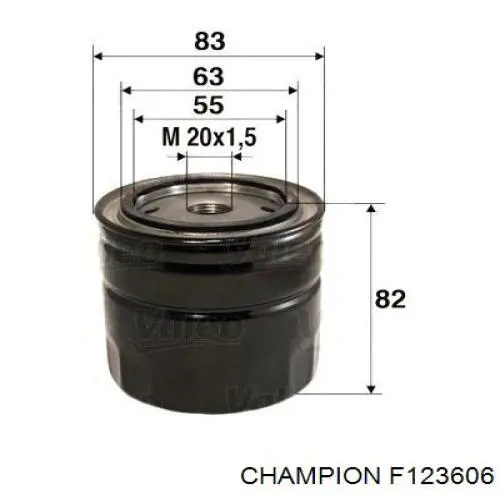 Фільтр масляний Champion F123606