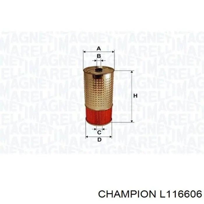 Паливний фільтр L116606 Champion