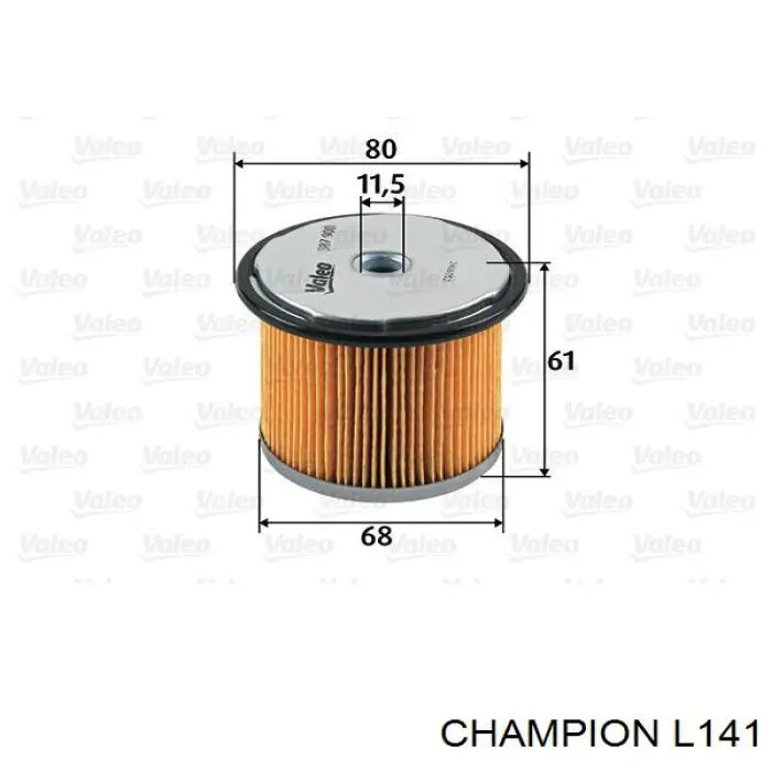 L141 Champion фільтр паливний