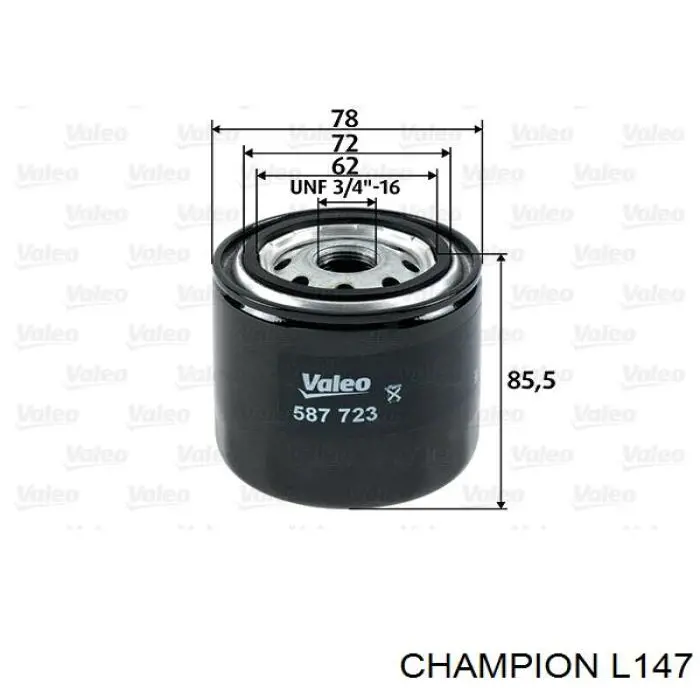 L147 Champion фільтр масляний