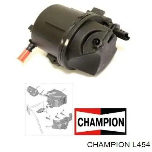 L454 Champion фільтр паливний
