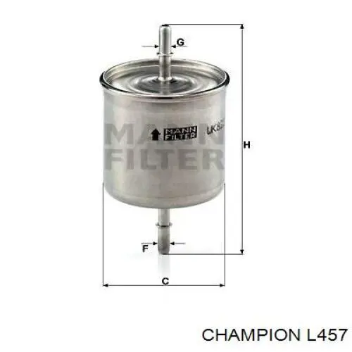 Фільтр тонкого очищення палива Champion L457 ціна, від 13.76 USD