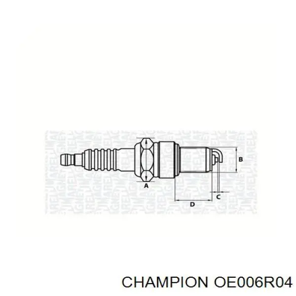 Свічки автомобільні Champion OE006R04 ціна, від 2.55 USD