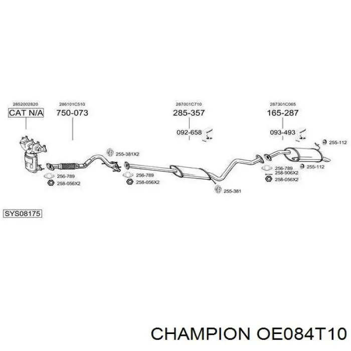 Свічки запалювання OE084T10 Champion
