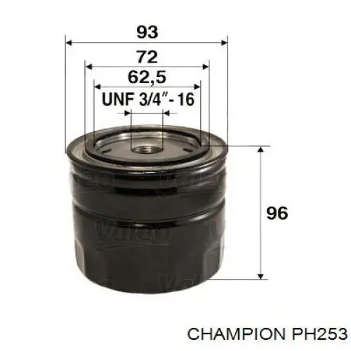 Купити PH253 Champion Фільтр очищення масла відцентровий