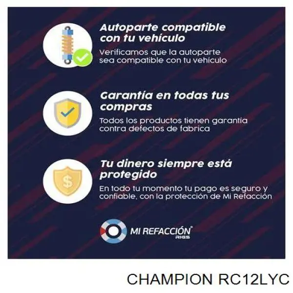 Свічки автомобільні Champion RC12LYC ціна, від 3.38 USD