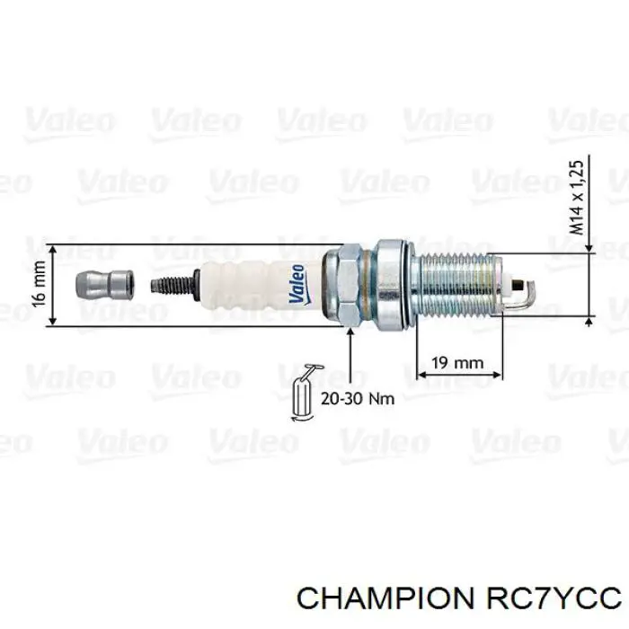 Свічки автомобільні Champion RC7YCC ціна, від 2.22 USD