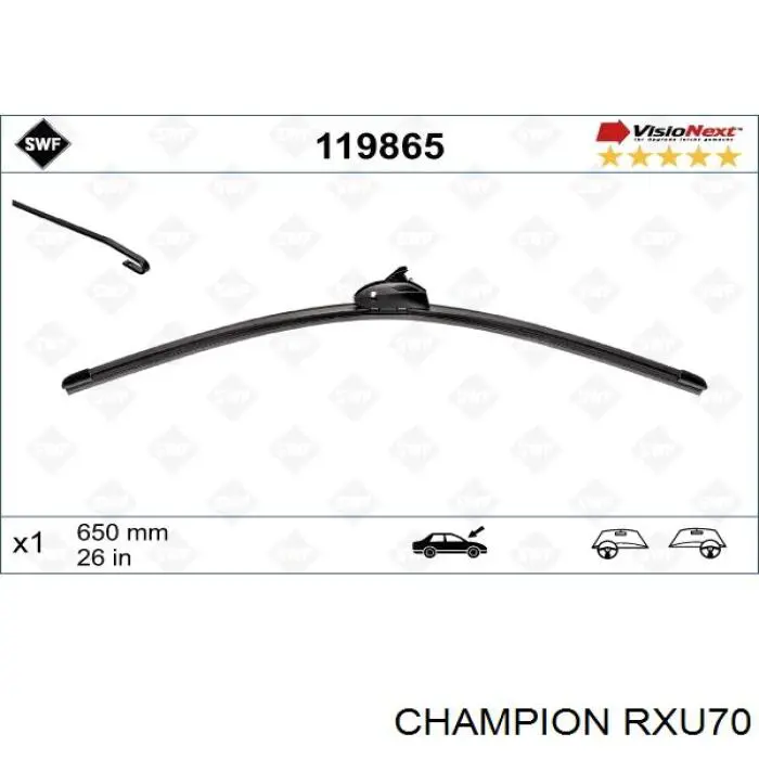 Щітка-двірник лобового скла, водійська Bosch 654 ціна, від 15.03 USD