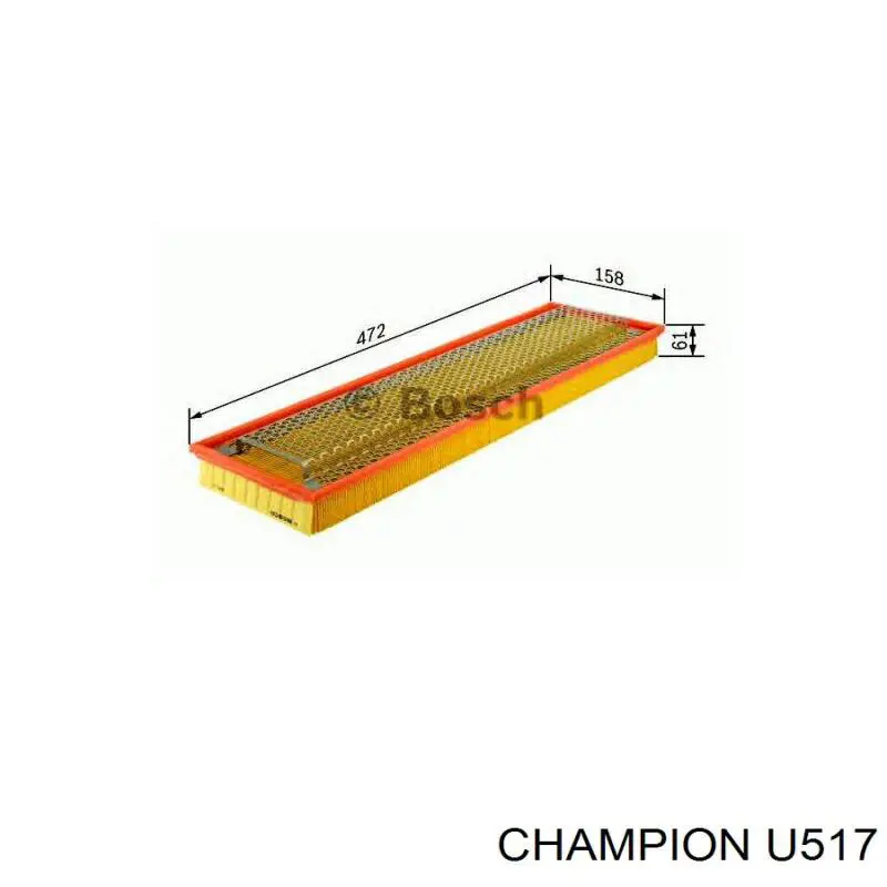 Повітряний фільтр U517 Champion