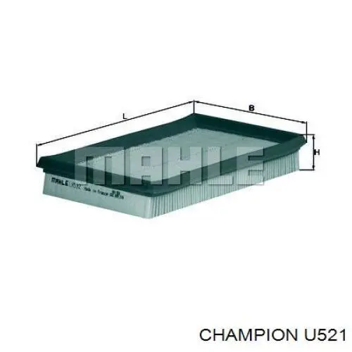 U521 Champion Повітряний фільтр двигуна