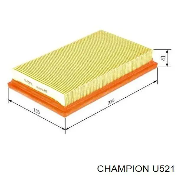 Елемент повітряного фільтра Champion U521 ціна, від 3.00 USD