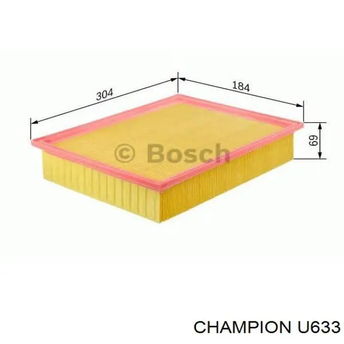 Елемент повітряного фільтра Champion U633 ціна, від 6.82 USD