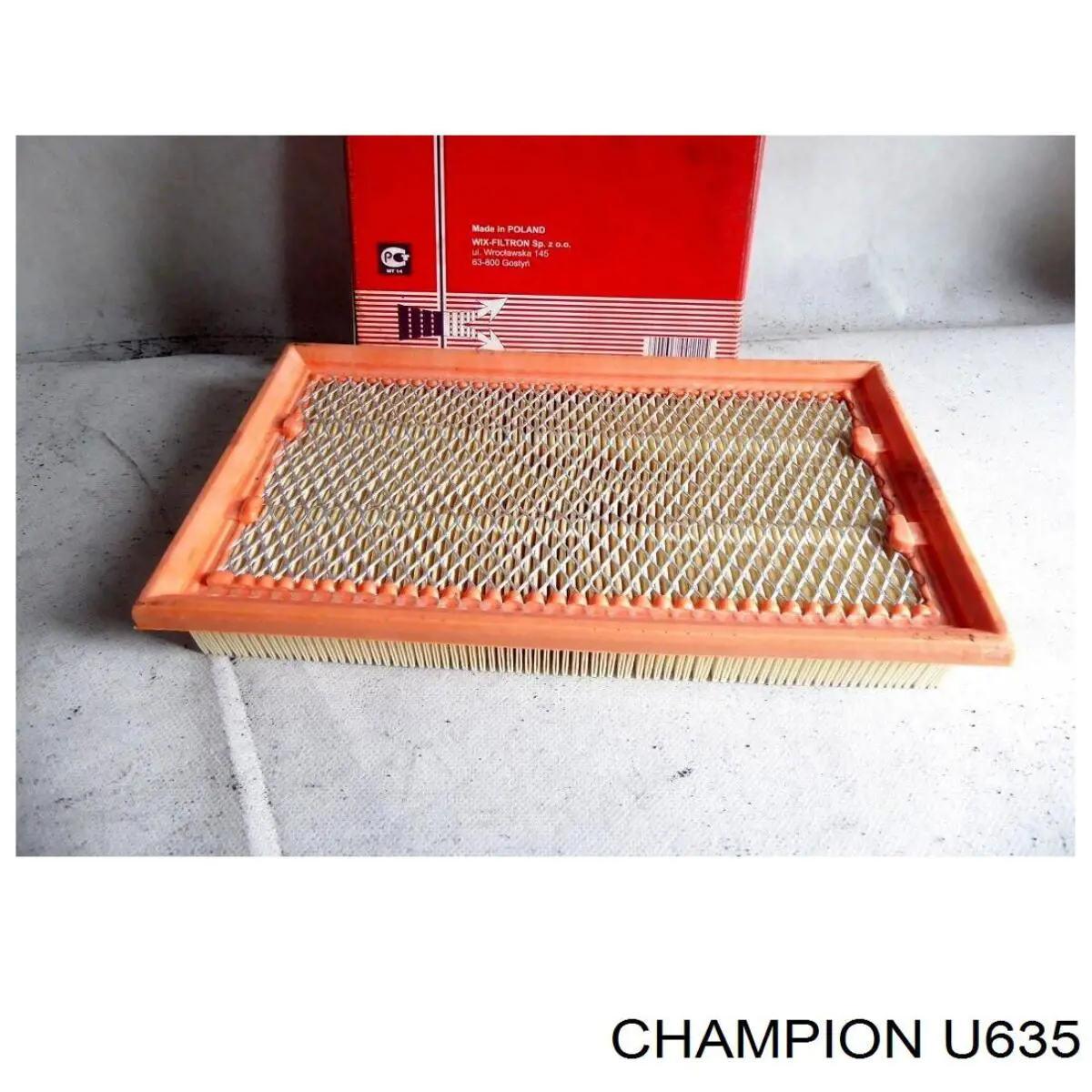 U635 Champion Повітряний фільтр двигуна