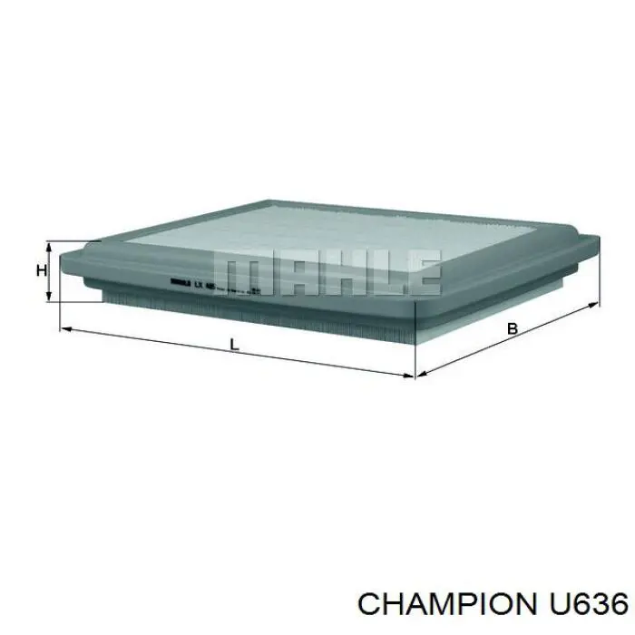 Елемент повітряного фільтра Champion U636 ціна, від 5.95 USD
