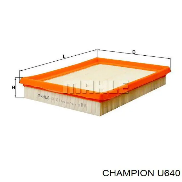 U640 Champion Повітряний фільтр двигуна