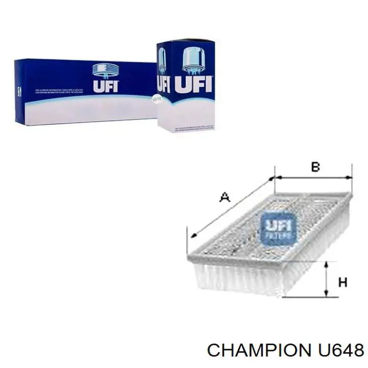 U648 Champion Повітряний фільтр двигуна