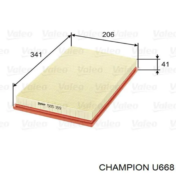Купити U668 Champion Автомобільний фільтр повітря