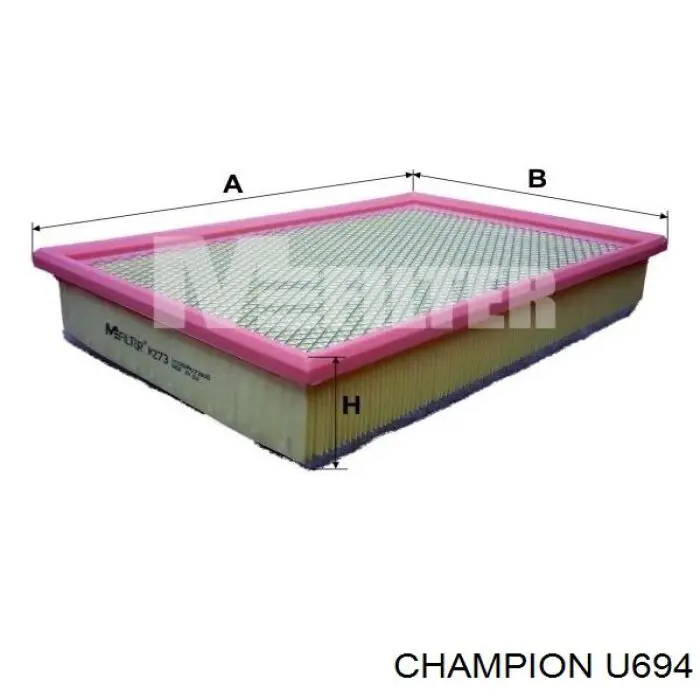 Елемент повітряного фільтра Champion U694 ціна, від 6.33 USD