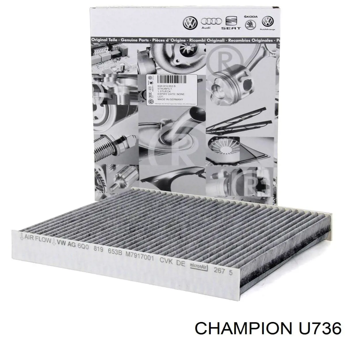 Купити U736 Champion Автомобільний фільтр повітря