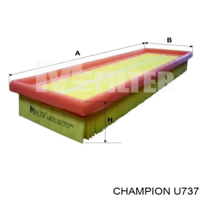U737 Champion Повітряний фільтр двигуна