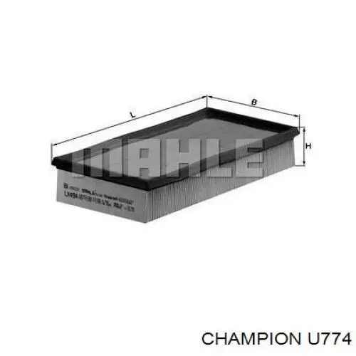U774 Champion фільтр повітряний