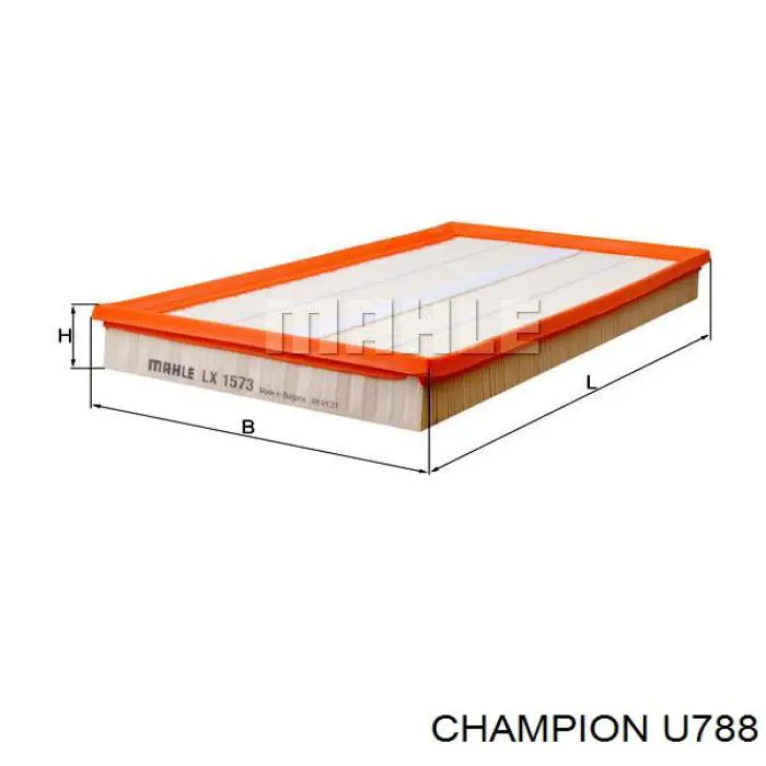 U788 Champion фільтр повітряний