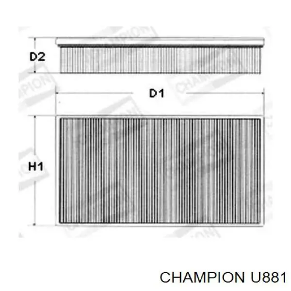 U881 Champion Повітряний фільтр двигуна