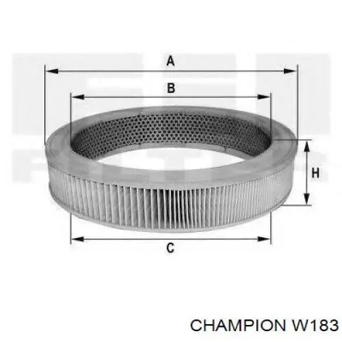 Елемент повітряного фільтра Champion W183 ціна, від 4.79 USD