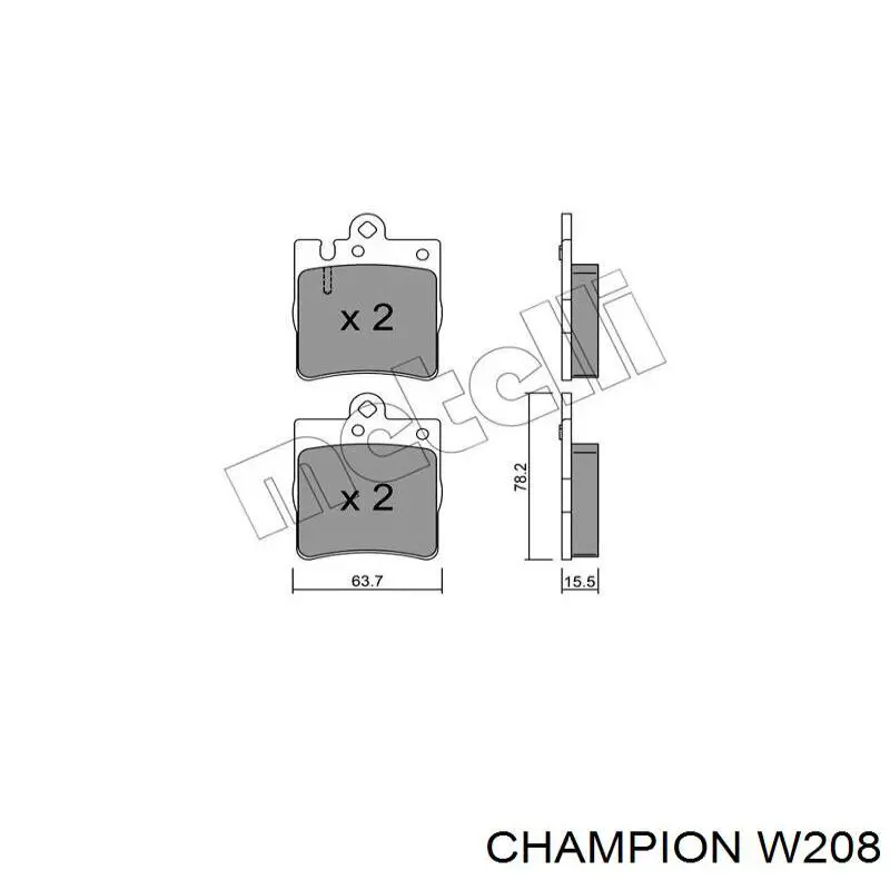 W208 Champion Повітряний фільтр двигуна