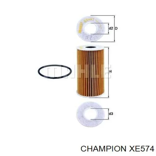 XE574 Champion фільтр масляний