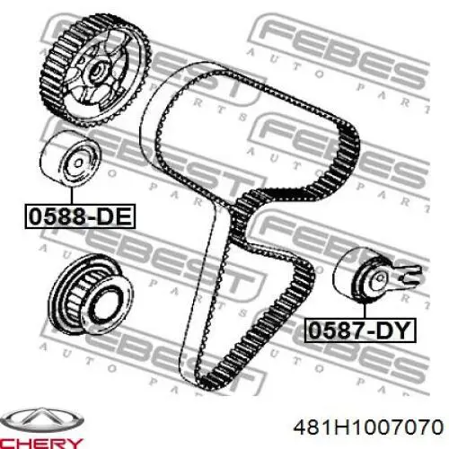 Ролик ременя ГРМ, паразитний Chery 481H1007070 ціна, від 16.59 USD