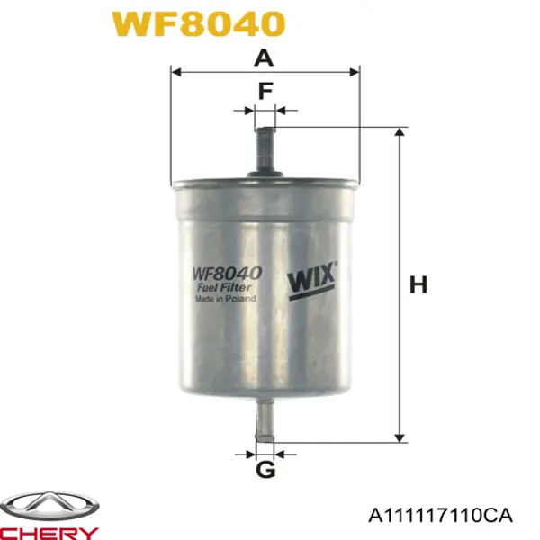 INF802300 InA-For фільтр паливний