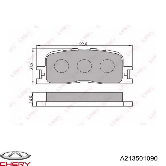 Задні гальмівні колодки Chery A213501090 ціна, від 14.09 USD